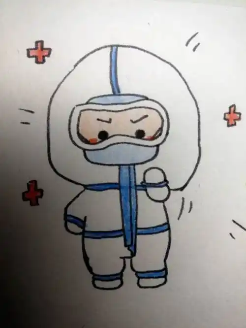 画作品泪目,用插画向医护人员致敬医护人员简笔画画几张医护人员简笔