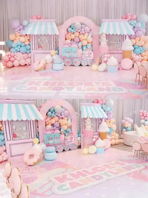 玛卡龙色宝宝生日布置北京生日派对策划
