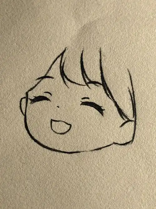 可爱少女详细简笔画教程