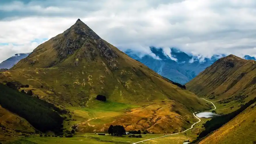 大自然山脉风景背景图片-绘画壁纸 - 壁纸家