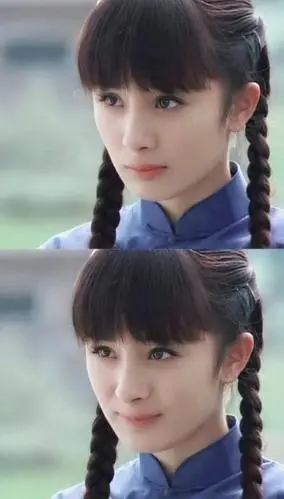 杨幂,民国女学生造型,双马尾可爱减龄