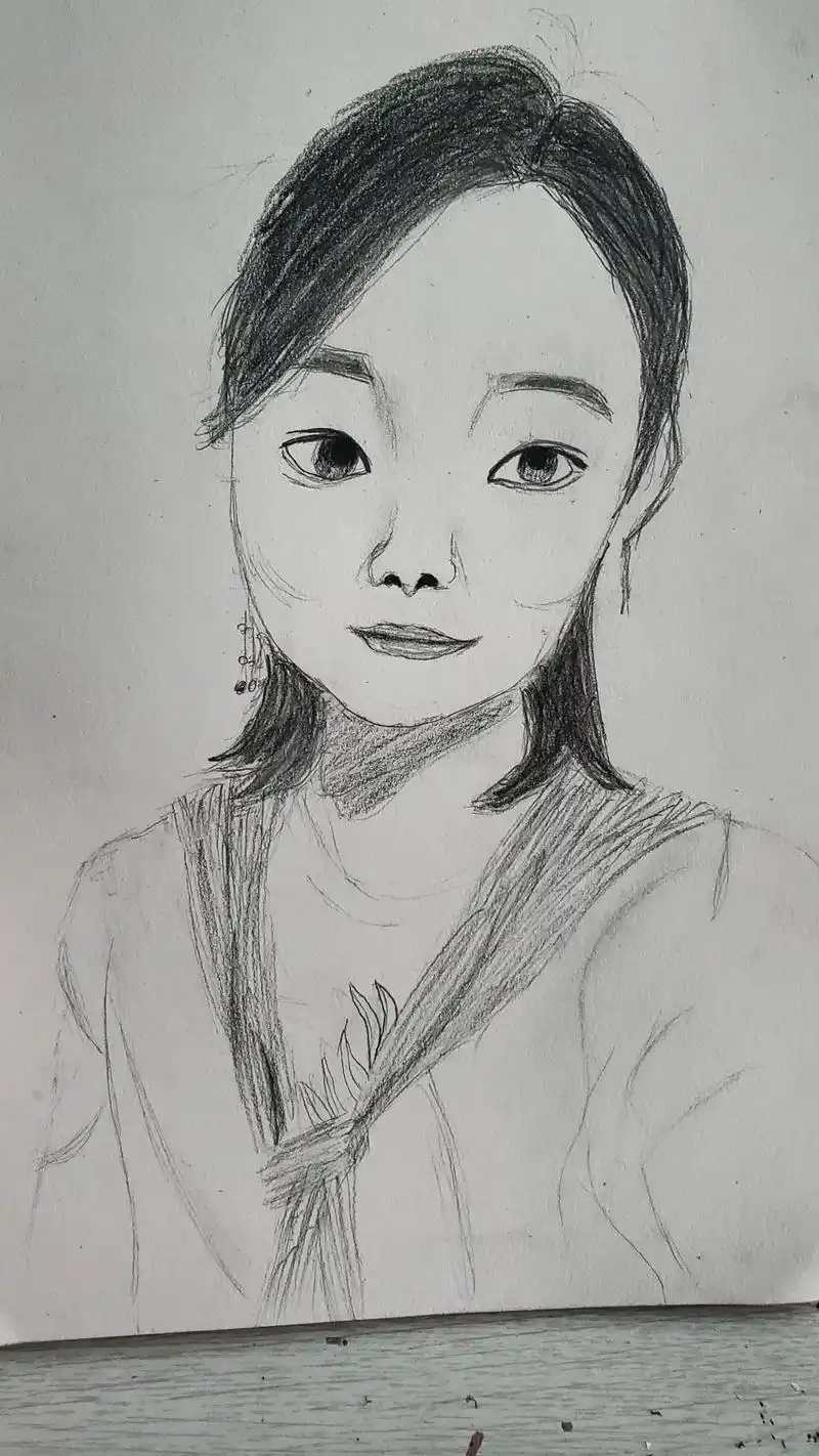 时光荏苒,给妈妈画一副肖像吧 #亲爱的妈妈 #随手画一画 - 抖音