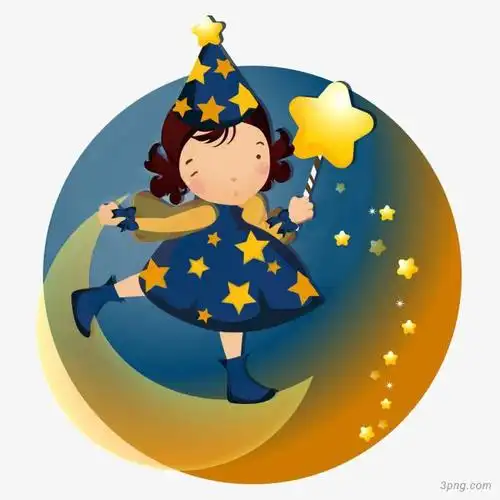 许愿的小姑娘png素材透明免抠图片-装饰效果