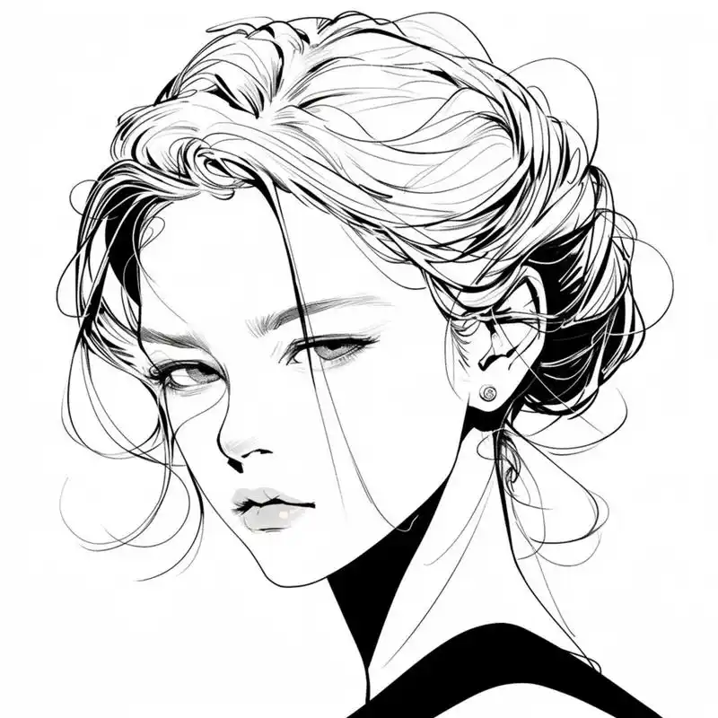 简约又有内涵的极简黑白女生头像!