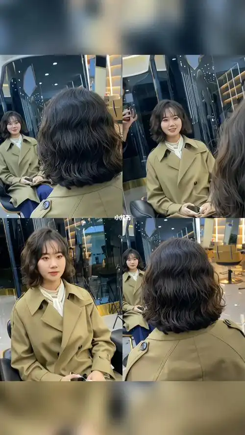 不挑脸型的齐肩法式烫发60短发尴尬期救星