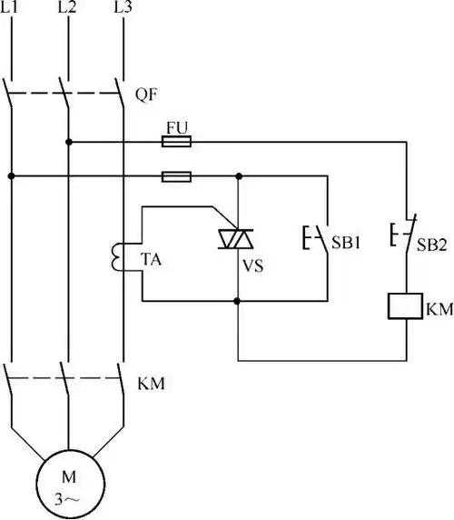 三相电动机缺相保护电路的工作原理