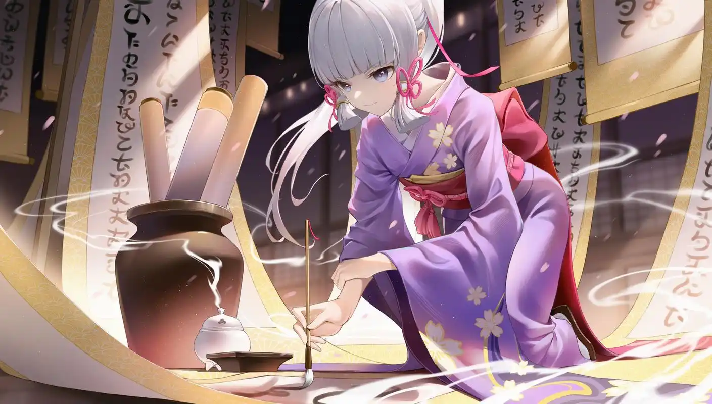 是神里家大小姐,还是背影要好看一些. 画师:river源#二次元# #原神