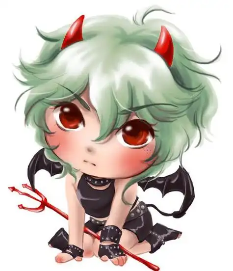 photoshop绘制可爱的q版小恶魔头像教程