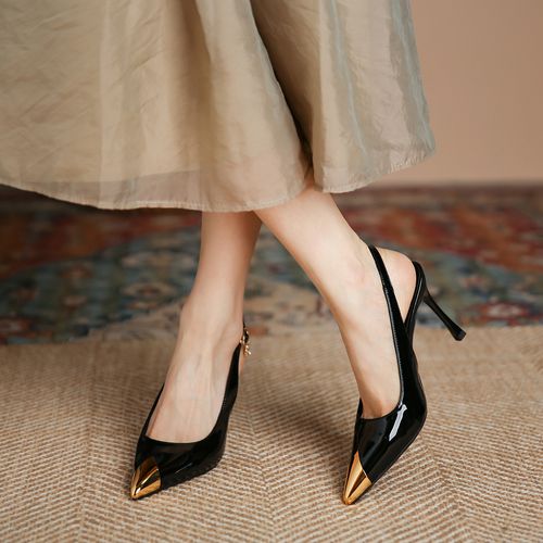 漆皮超尖头高跟鞋