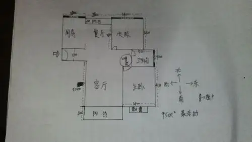 95平米,2房改3房.哪位大神有好设计?