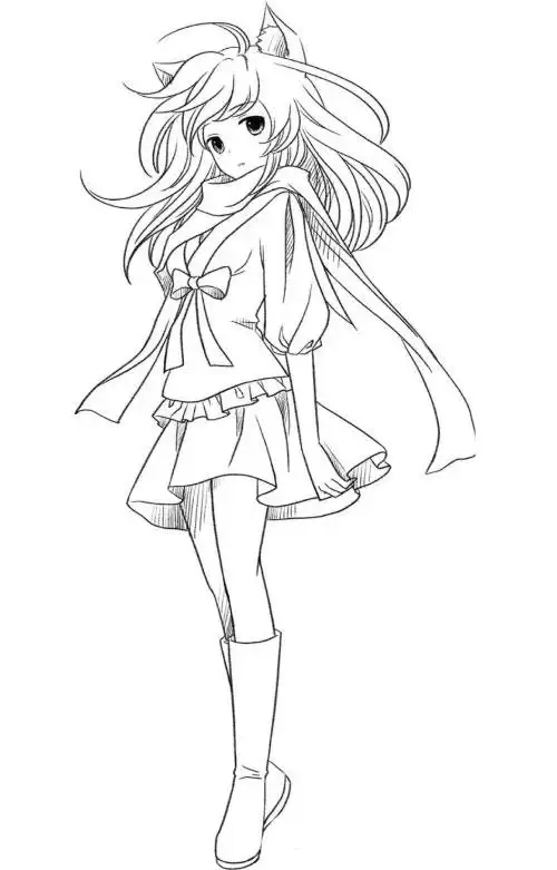 卡通美少女铅笔画怎么画?_卡通少女_亲子简笔画大全