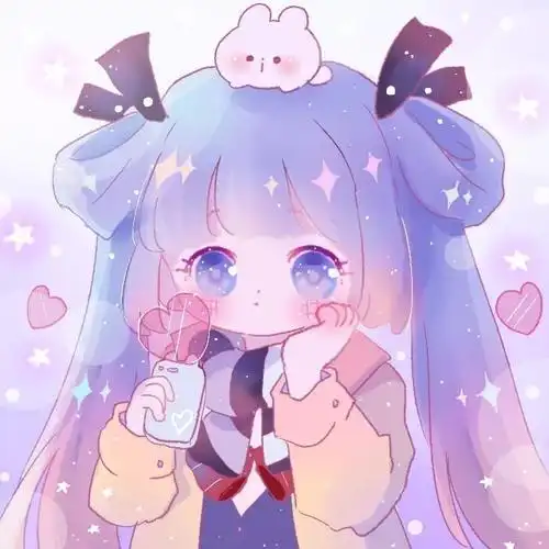 呆萌可爱的卡通动漫女生头像图片