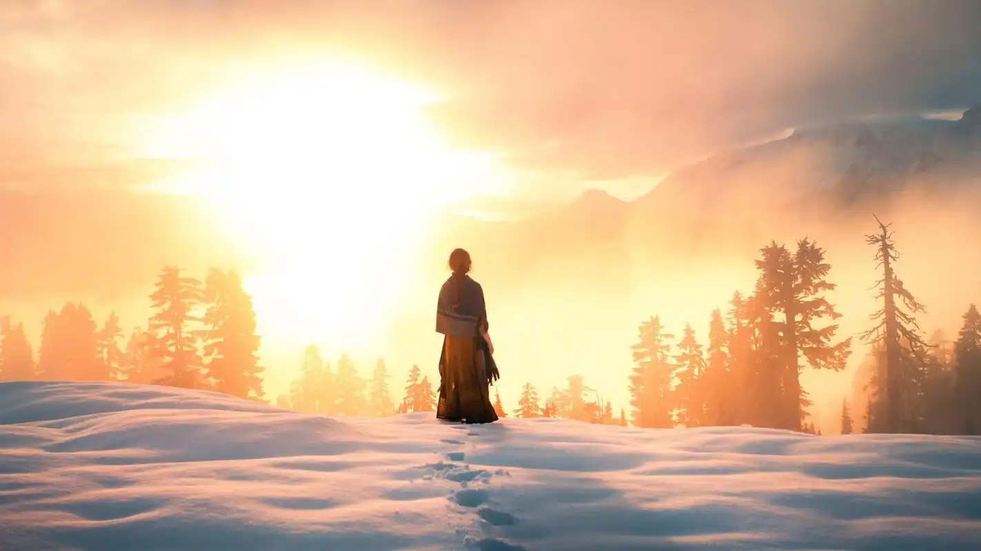 电脑壁纸 摄影壁纸 时光记忆 一个人的黄昏女生背影图片