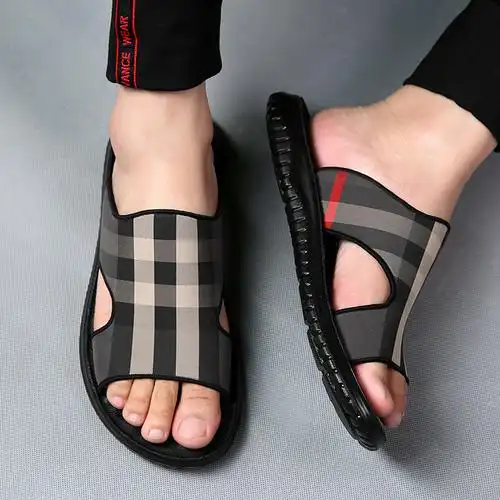 策恩公牛新款男士凉鞋2020夏季潮流休闲凉拖男外穿沙滩鞋个性拖鞋