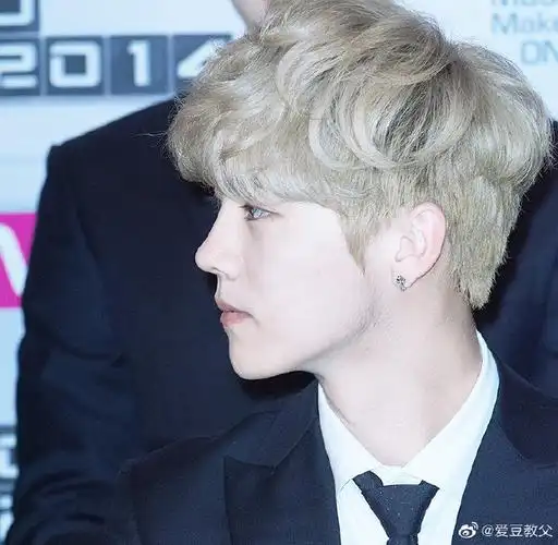 鹿晗银发#鹿晗参加活动 银色造型太好看了 多多营业啊