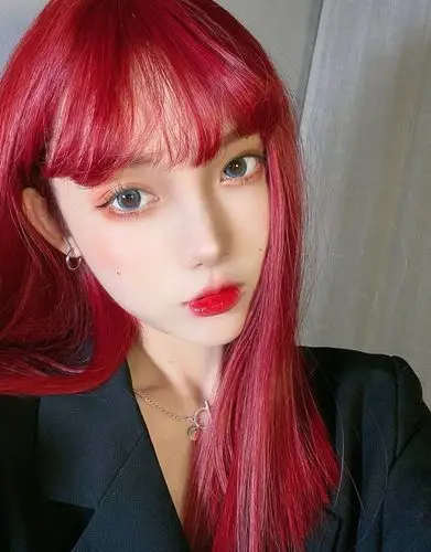 超a漫画刘海假发女长发网红齐肩锁骨发修脸中长直发自然全头套式 你