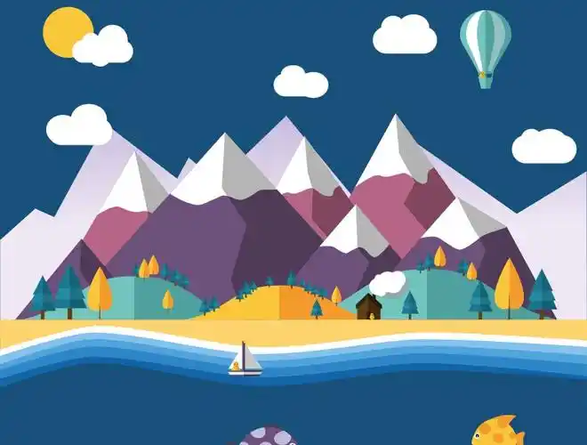 场景动画制作,风景动态图片加特效素材