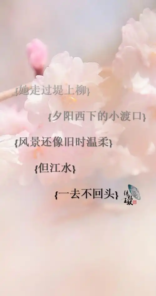 【古风签名壁纸系列】她走过堤上柳,夕阳西下的小渡口,风景还像旧时