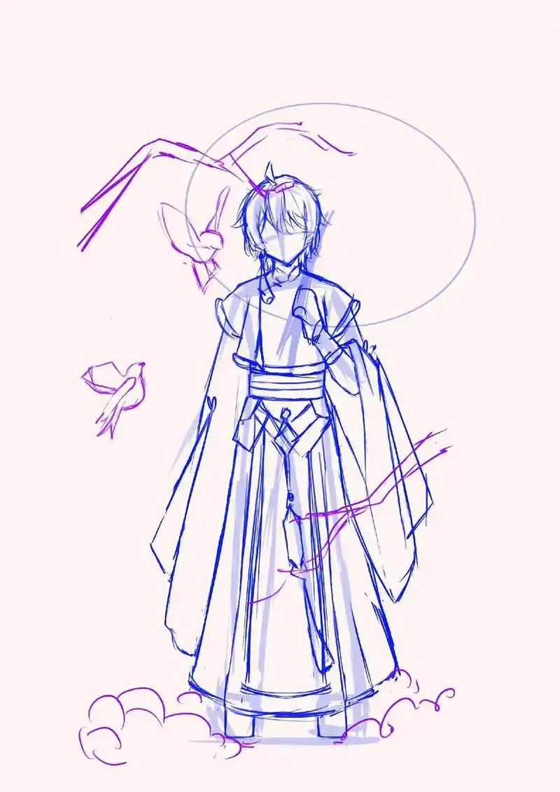 家族人设补全计划.第二弹#绘画过程 #一起学画画 #立绘 # - 抖音