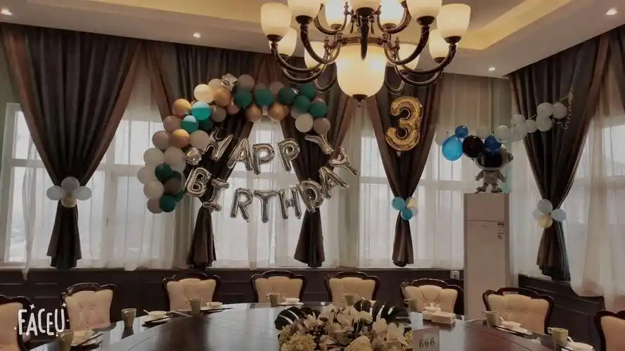 三楼三岁男宝生日场景布置