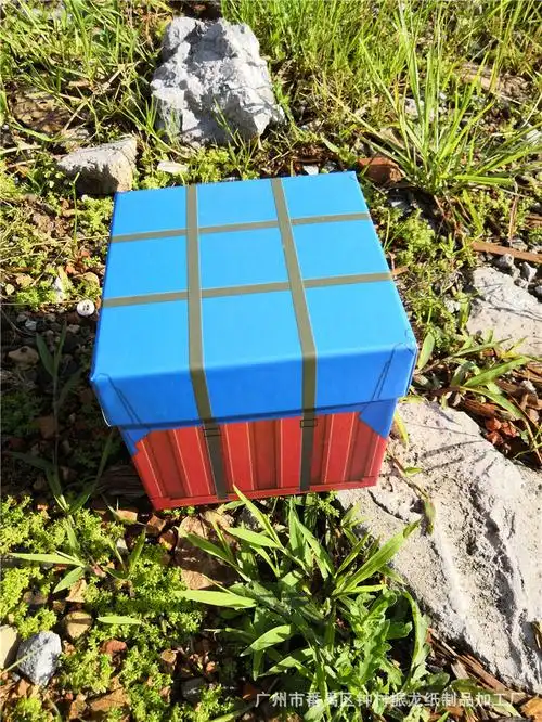 厂家现货批发纸制绝地求生空投箱 吃鸡道具收纳盒可订做任意尺寸