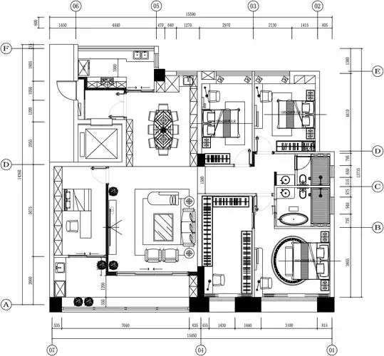 松山湖虹溪诺雅200平方现代风格4室2厅装修效果图