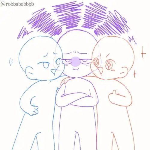 q版多人绘画模板