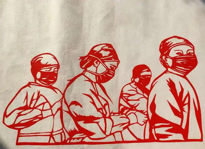 钢城区艺术家创作剪纸作品助力疫情防控