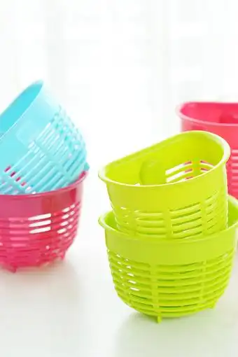 生活简法の吸壁式水槽沥水篮多用吸盘式清洁物品收纳篮厨房收纳架