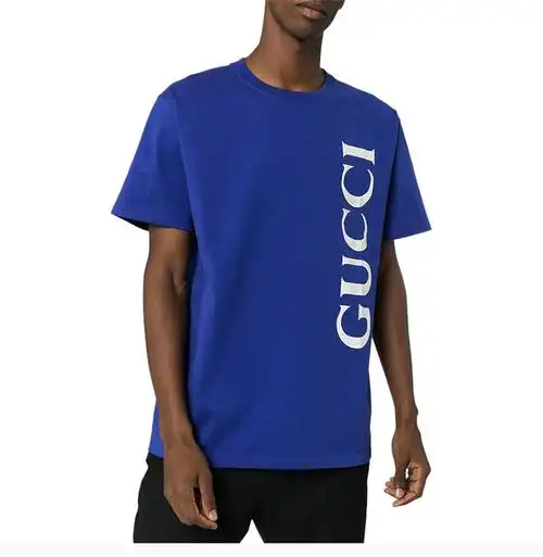 【包邮包税】gucci/古驰 20春夏 男士棉质经典logo款印花超大圆领短袖