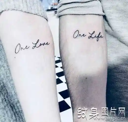 一生只为爱你而存在,情侣纹身图案欣赏(2)