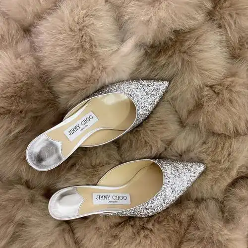 jimmychoo高跟鞋真皮底贴底