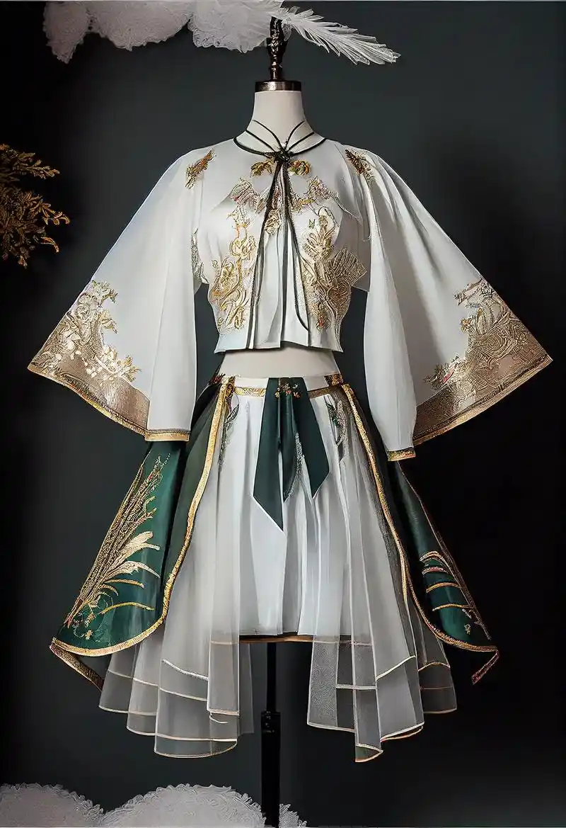 古风仙女裙(浅绿色)#国风 #原创 #国风合伙人 #服装设计 - 抖音