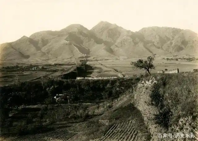 1929年河北秦皇岛风景名胜旧照,残破的角山长城与雄伟的山海关