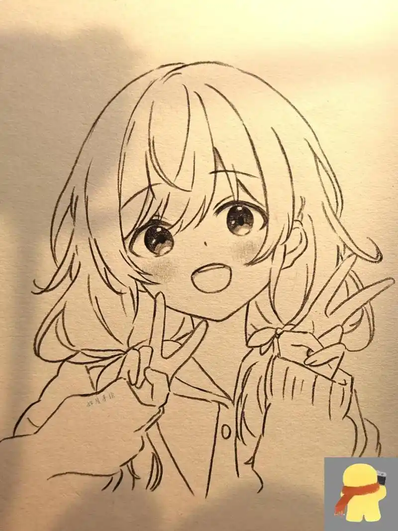 动漫简笔画过程图 超级简单的动漫简笔画,快快画起来吧