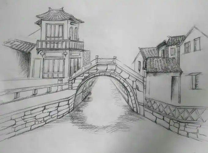 长治学院师范分院美术1751班风景速写作品展示