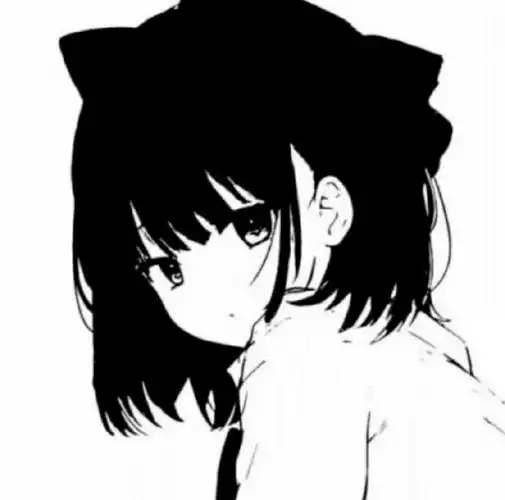 黑白风高冷动漫女生头像_网络_高冷_头像