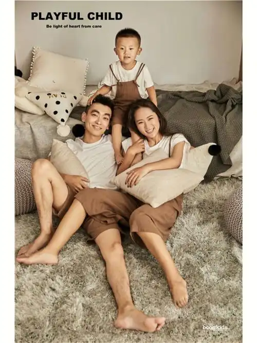 超有爱78的三口之家亲子照温馨一家人
