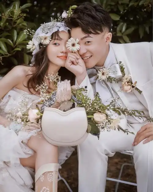 雨丝清新日系文艺感ins风婚纱照