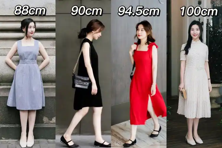 157小个子梨形连衣裙裙长真人参考来啦