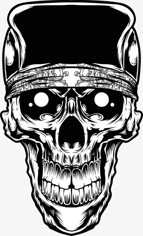 黑白骷髅设计素材