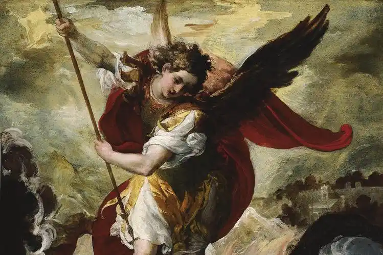 天使长米迦勒打倒路西法thearchangelmichaeloverthrowinglucifer