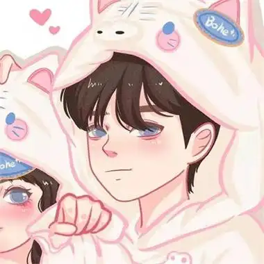 高清q版手绘情侣头像图片