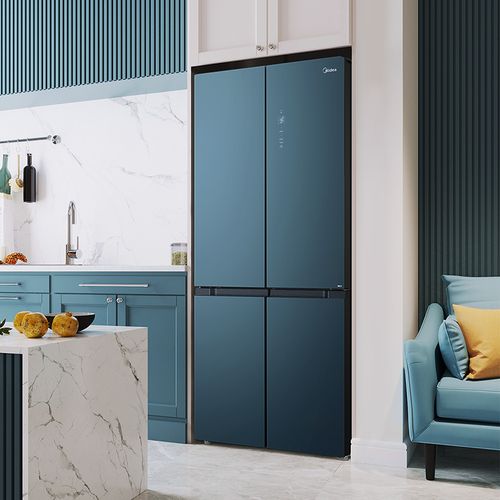 美的 bcd-509wsgpzm(e)深空蓝十字门冰箱