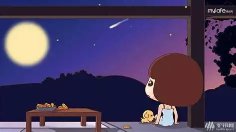 一个人坐在窗前看月亮图片_百度知道