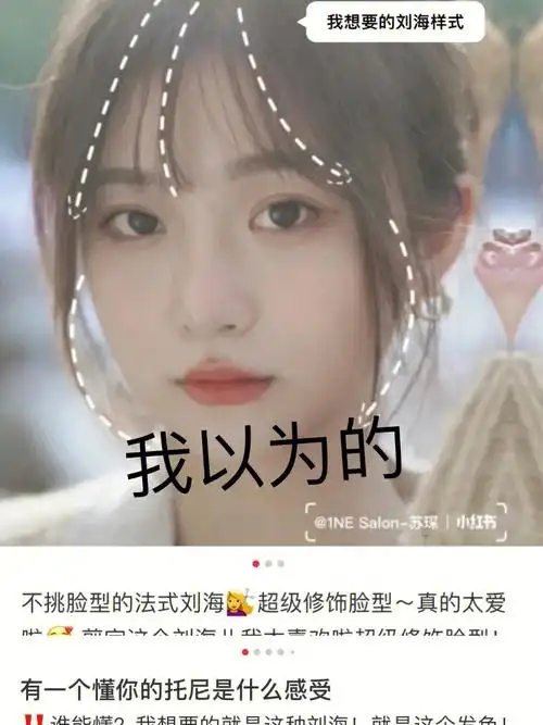 小红书搜到的图一,兴高采烈去理发店我:出示图一,能剪吗理发师:能剪