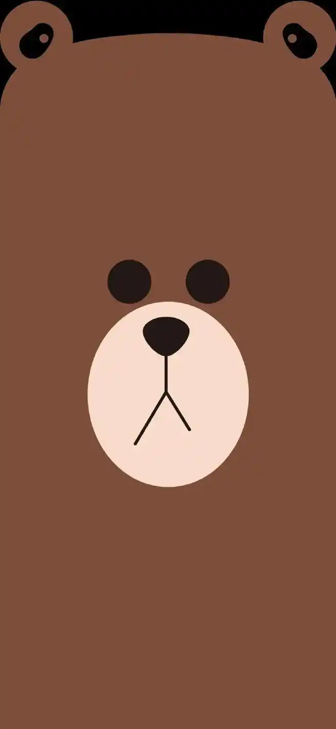 小熊耳朵壁纸#卡通 #有趣 #手机墙纸 - 抖音