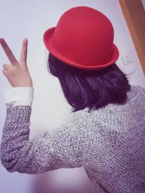 唯美图片女生背影短发(2)