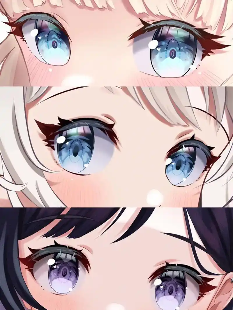 二次元眼睛的详细画法教程来啦!|||画师|nootie    - 抖音