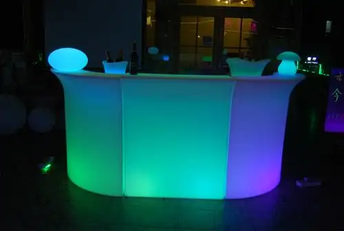 七彩发光吧台 led发光家具 酒吧休闲桌 各种出口认证齐全生产厂家